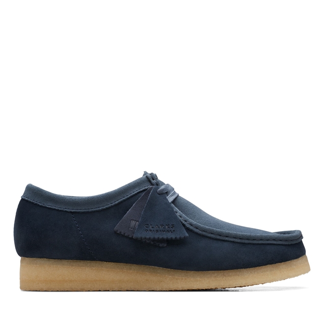 Dark blue hot sale clarks wallabees